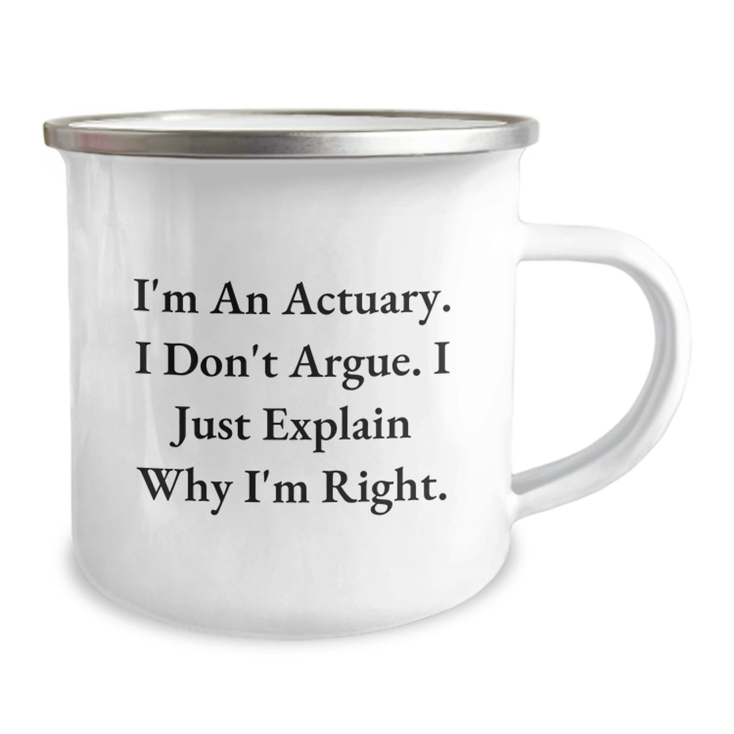 Funny Gifts from Friends to Actuaries, Camping Mug for Actuary Enthusiasts, Inspirational Quote, Christmas Unique Presents - Image 2
