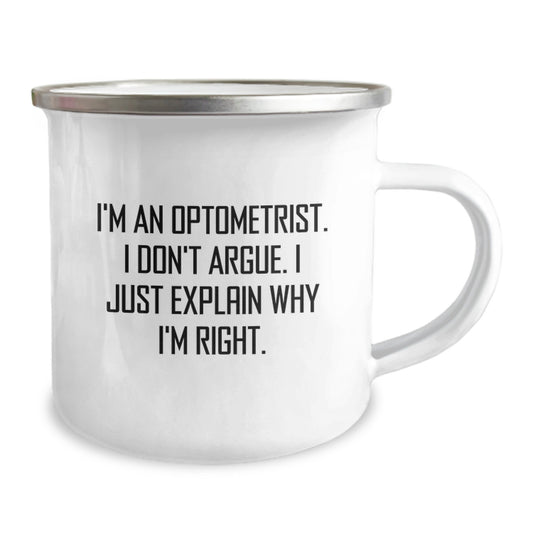 Birthday Gift Camping Mug for Her Optometrist Quote Present - Image 2