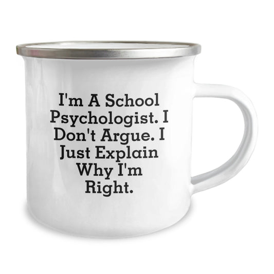 Witty School Psychologist Camping Mug Novelty Birthday Gift for Friends - Image 2