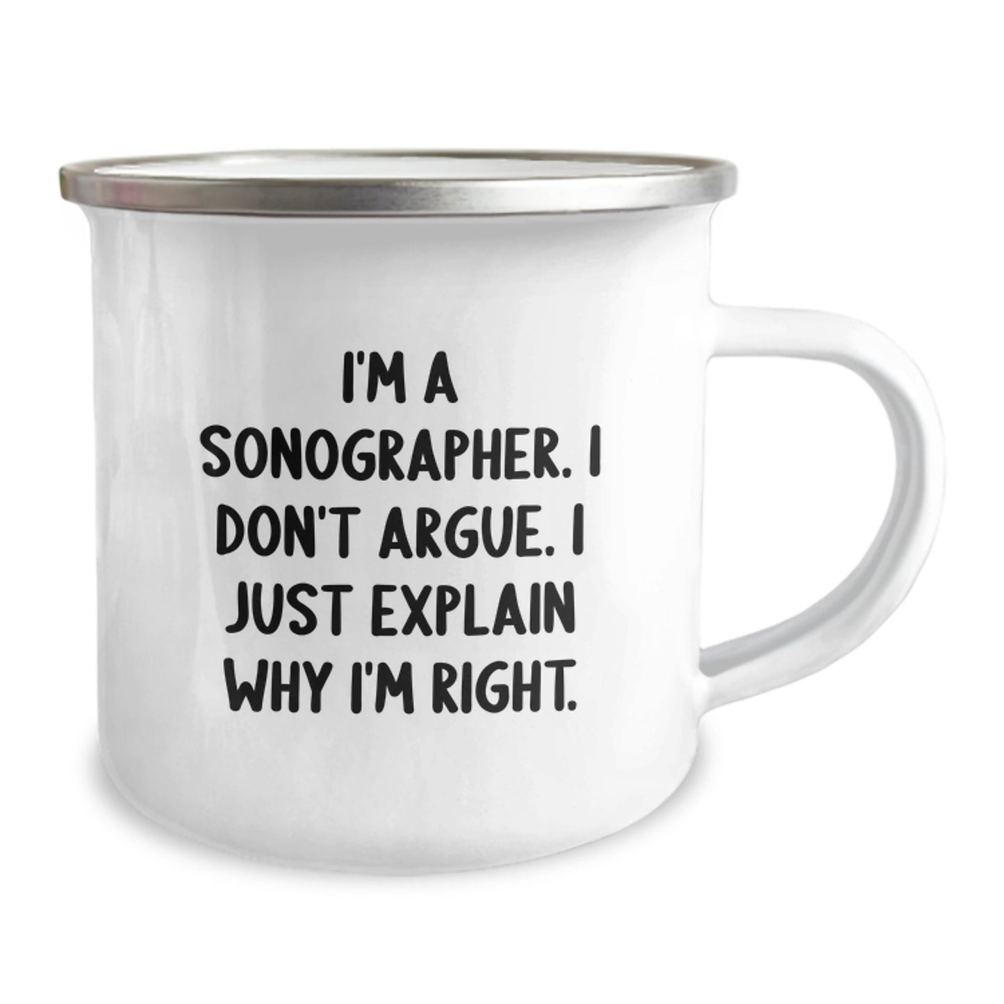 Sonographer Gifts from Friends with Funny Quote - Christmas Unique Gifts for Men and Women Camping Mug - Image 2