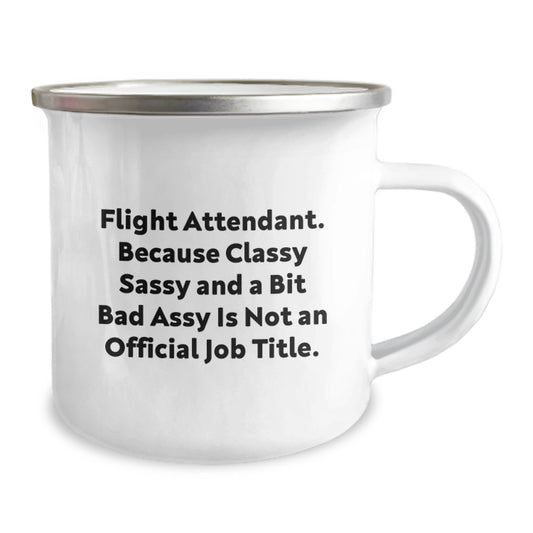 Funny Flight Attendant Gifts for Her, Camping Mug for Women, Unique Graduation Ideas from Women Friends to Classy Sassy Flight Attendant - Image 2
