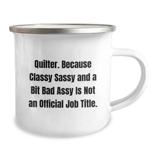 Quilter Gifts from Friends, Funny Camping Mugs with Inspirational Quote, Graduation Unique Gifts for Her - Image 2