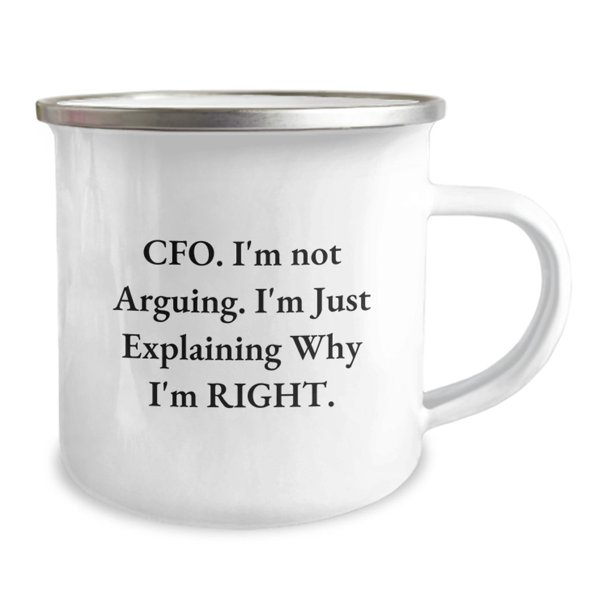 Christmas Gift for Her Humorous Cfo Camping Mug - I'm Not Arguing - Image 2