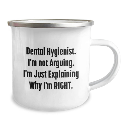 Dental Hygienist Gifts, Funny Quote Mug, Gifts from Friends, Gifts for Dental Hygienist Graduation, Camping Mug with Enamel Finish, Permanent Printing, Not Fading - Image 2
