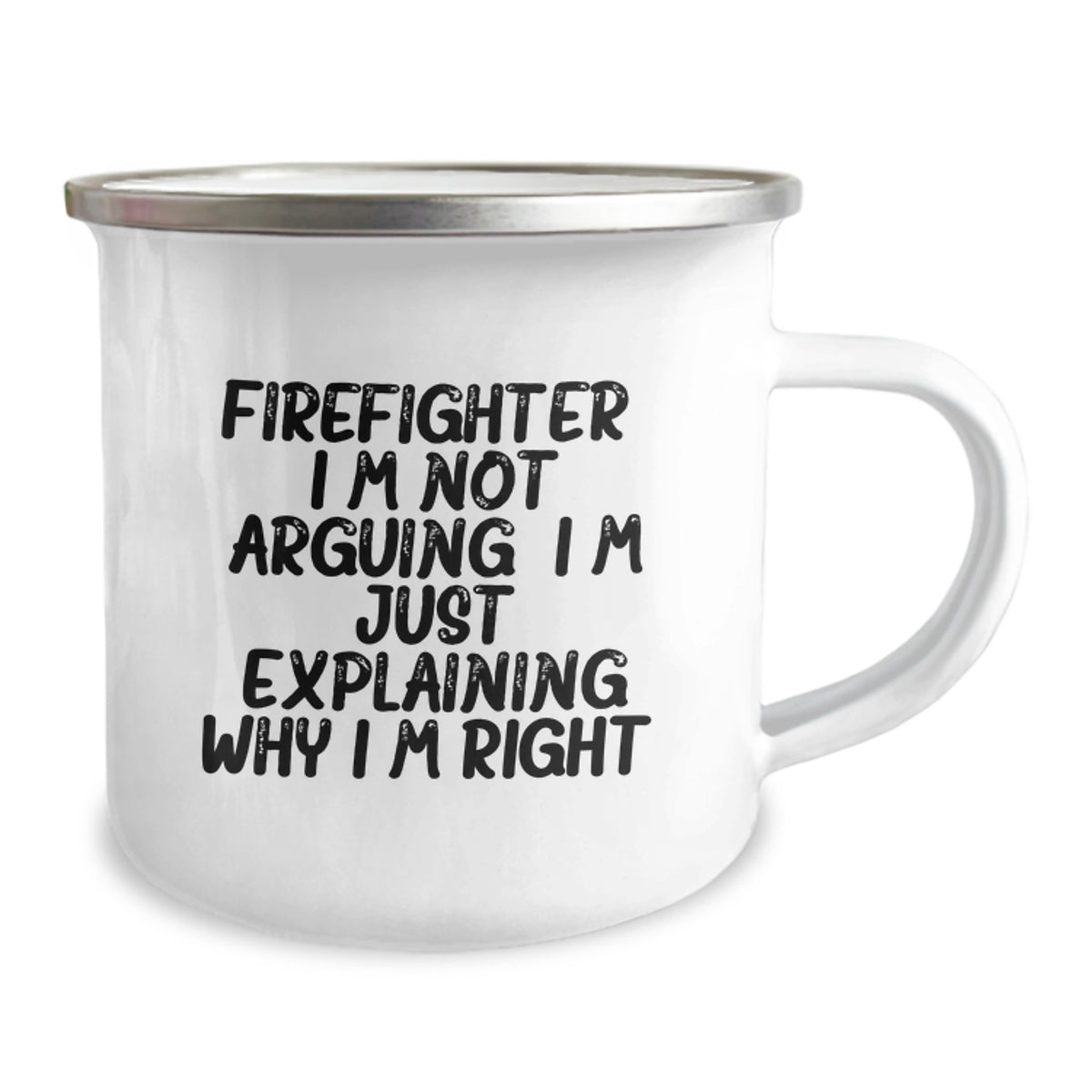 Righteous Firefighter Camping Mug Gift for Friends - Novelty Present - Image 2