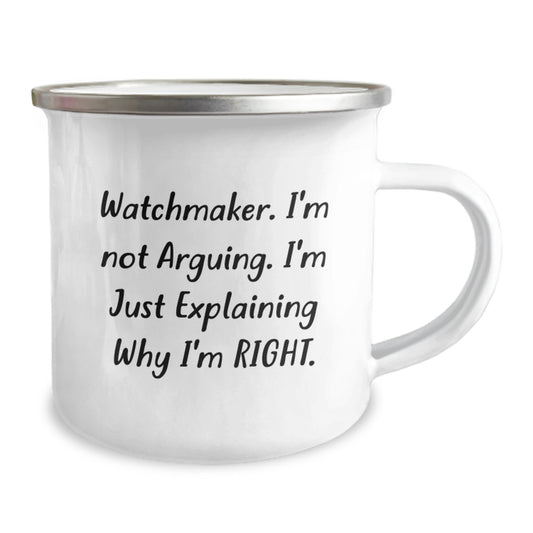 Funny Watchmaker Gifts from Friends for Watchmaker - Camping Mug for Christmas Unique - Image 2