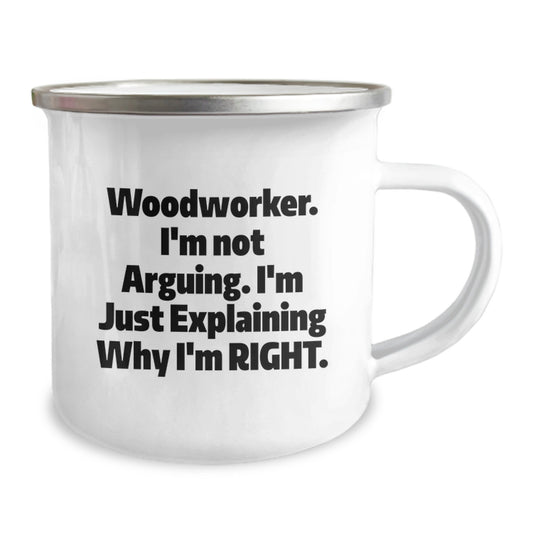 Woodworker Camping Mug Favorite for Kids Birthday Gift with Bold Quote - Image 2