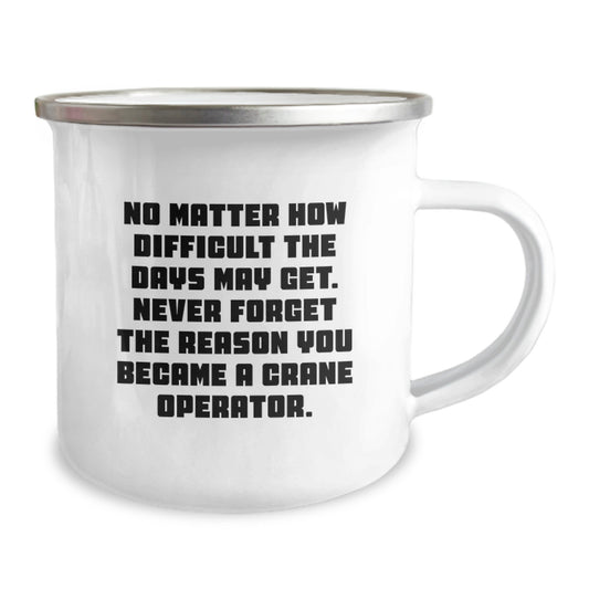 Funny Crane Operator Gifts from Friends for Men - Camping Mug for Graduation Unique - Image 2