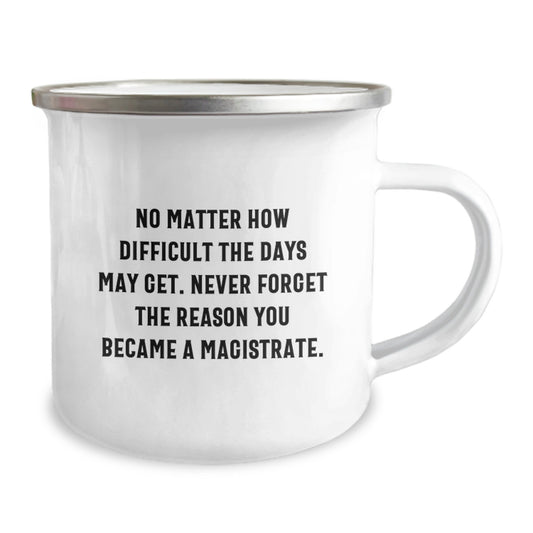 Magistrate Inspirational Gifts from Friends for Graduation Unique Camping Mugs with Never Forget the Reason You Became a Magistrate Quote, Funny Motivational Magistrate Camping Mug - Image 2