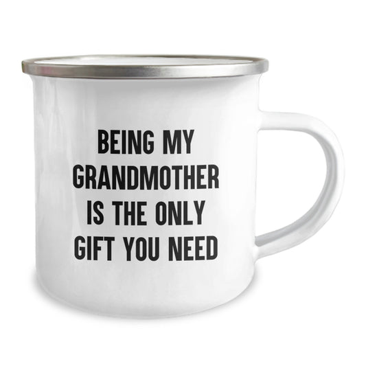 Funny Grandmother Camping Mug Gifts for Her from Granddaughter on Graduation Day - Being My Grandmother Is The Only Gift You Need - Image 2