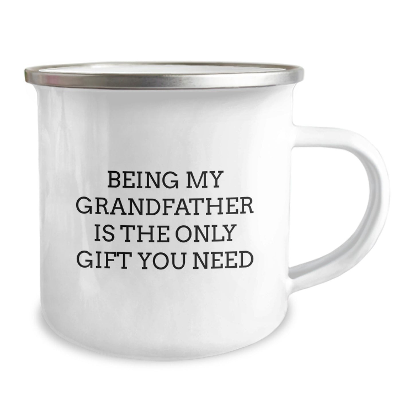 Funny Grandfather Gifts from Family, Being My Grandfather Is The Only Gift I Need Camping Mug for Men, Graduation Unique Gifts for Grandfathers - Image 2