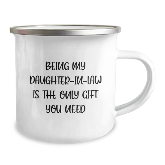 Funny Daughter-in-law Gift Ideas, Daughter-in-law Camping Mug Gifts from Men, Daughter-in-law is the Only Gift You Need, Funny Camping Mug for Daughter-in-law, Christmas Unique Gifts - Image 2