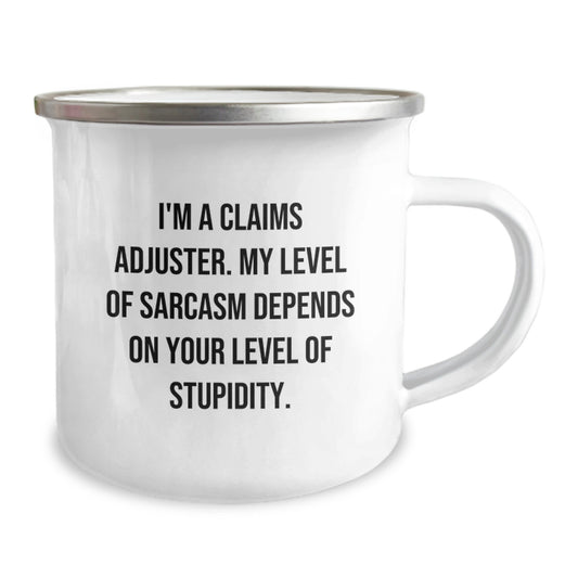 Claims Adjuster Gifts, Funny Quote, 12 oz Camping Mug for Men, Women, Friends, Coworkers, Family, Graduation Unique Gifts from Friends, Coworkers, Family - Image 2