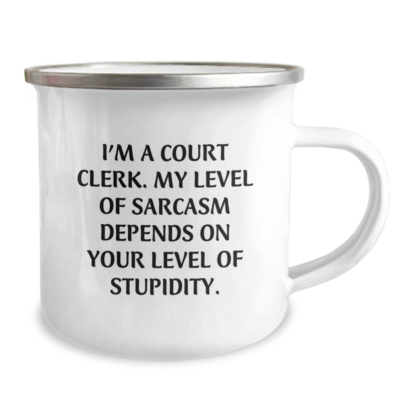 Funny Court Clerk Christmas Unique Gifts from Friends, Court Clerk Humor Mug for Men, Court Clerk Love and Sarcasm, Unique Court Clerk Camping Mug - Image 2
