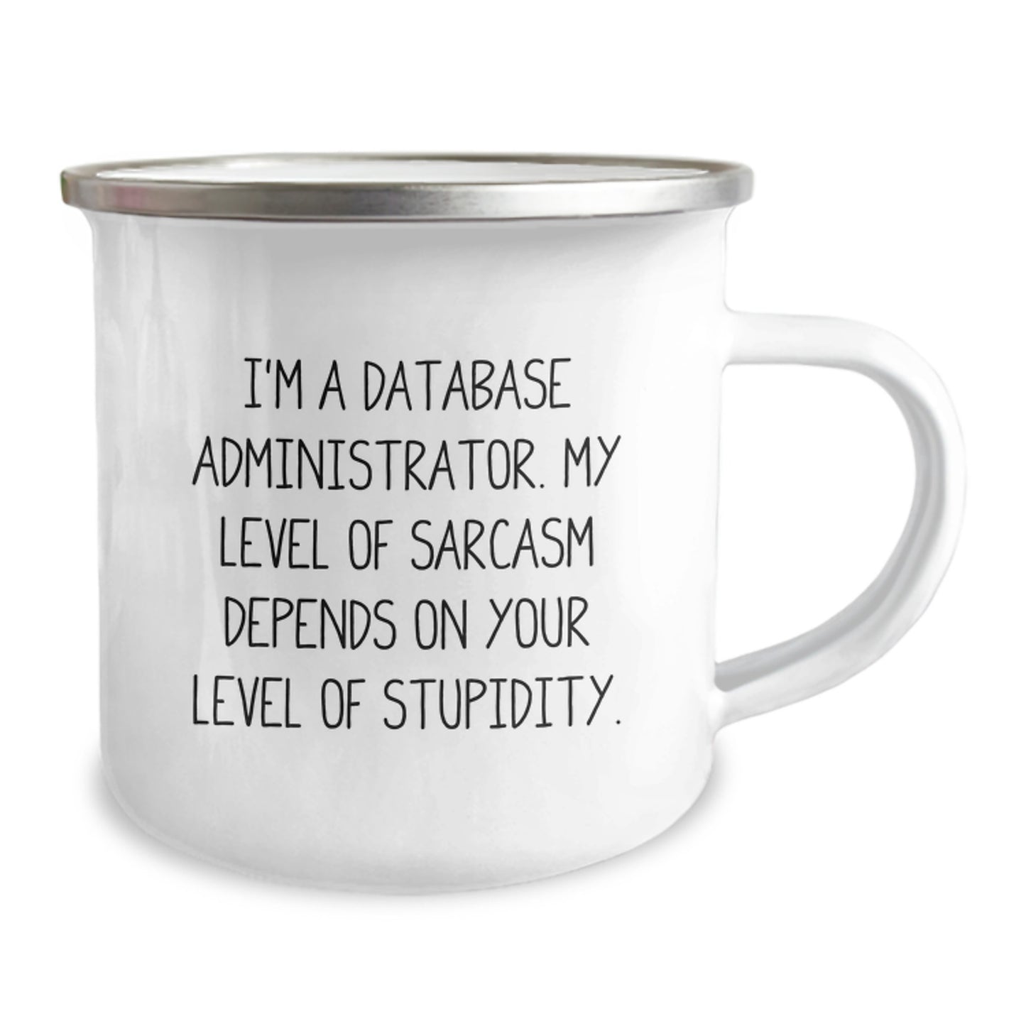 Funny Database Administrator Gifts, Sarcasm Mug for Graduation, 12 oz Stainless Steel Gifts from Friends for Coworkers, Gifts for Database Admins - Image 2