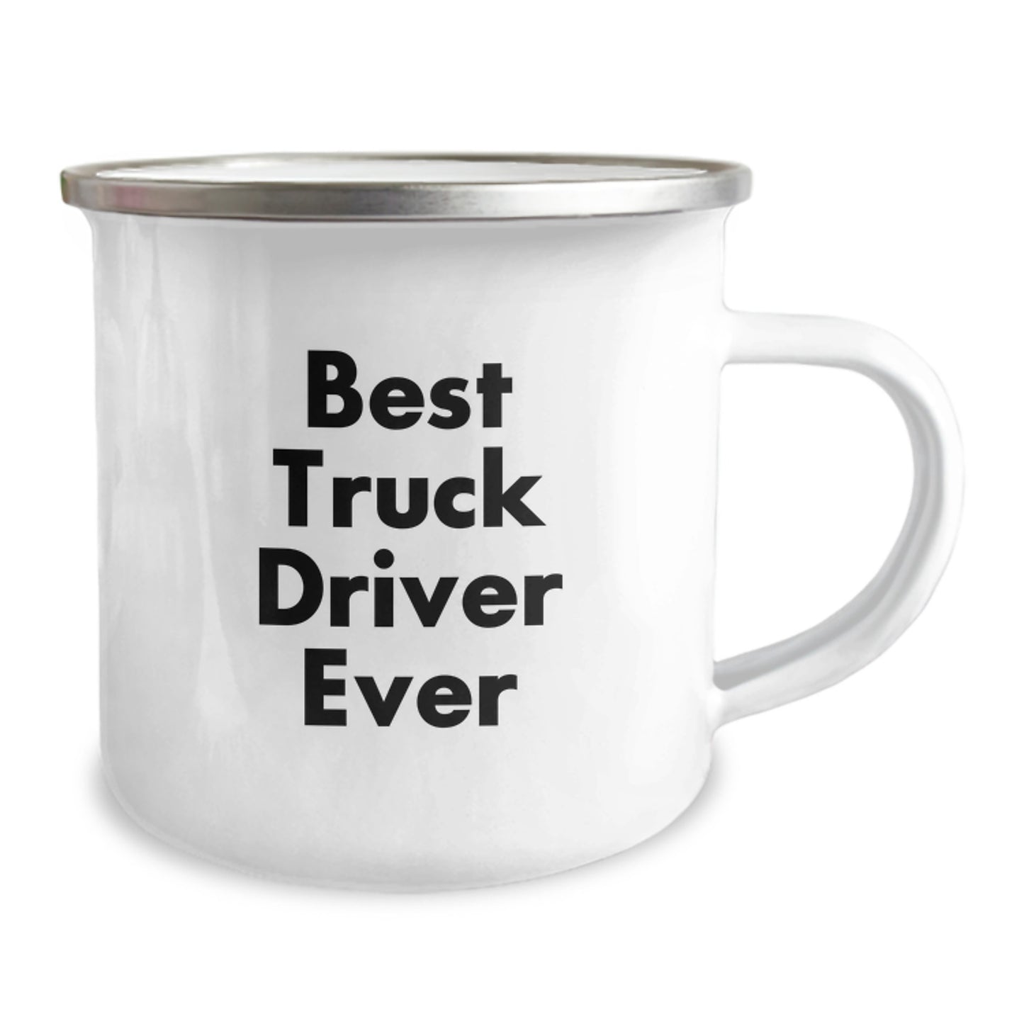 Funny Gifts for Truck Drivers - Best Truck Driver Ever Camping Mug, Christmas Unique Gifts from Friends, Men, for Men, Stainless Steel with Enamel Finish, 12 oz Capacity - Image 2
