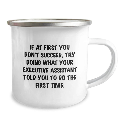 Funny Executive Assistant Gifts, Gifts from Men to Executive Assistant, Camping Mug for Birthday - Image 2