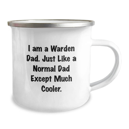 Warden Dad Camping Mug, Funny Quote Gift for Him, Birthday Unique Gifts from Men to Friends - Image 2