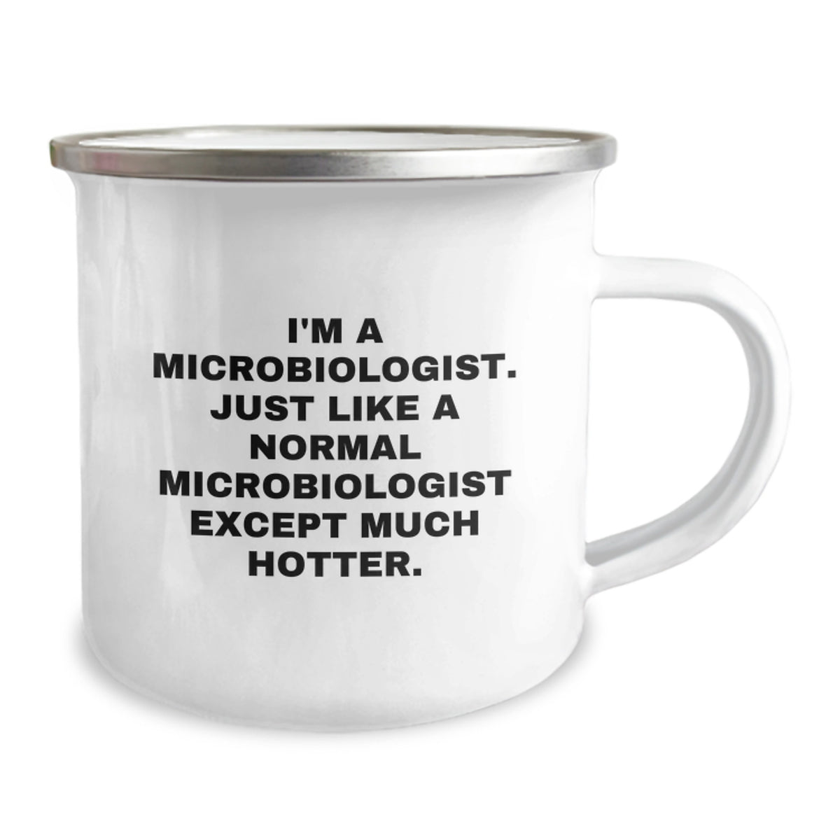Funny Microbiologist Gifts for Men - 'I'm A Microbiologist' 12 oz Enamel Camping Mug, Birthday Unique Gifts from Friends, Coworkers, Family - Image 2