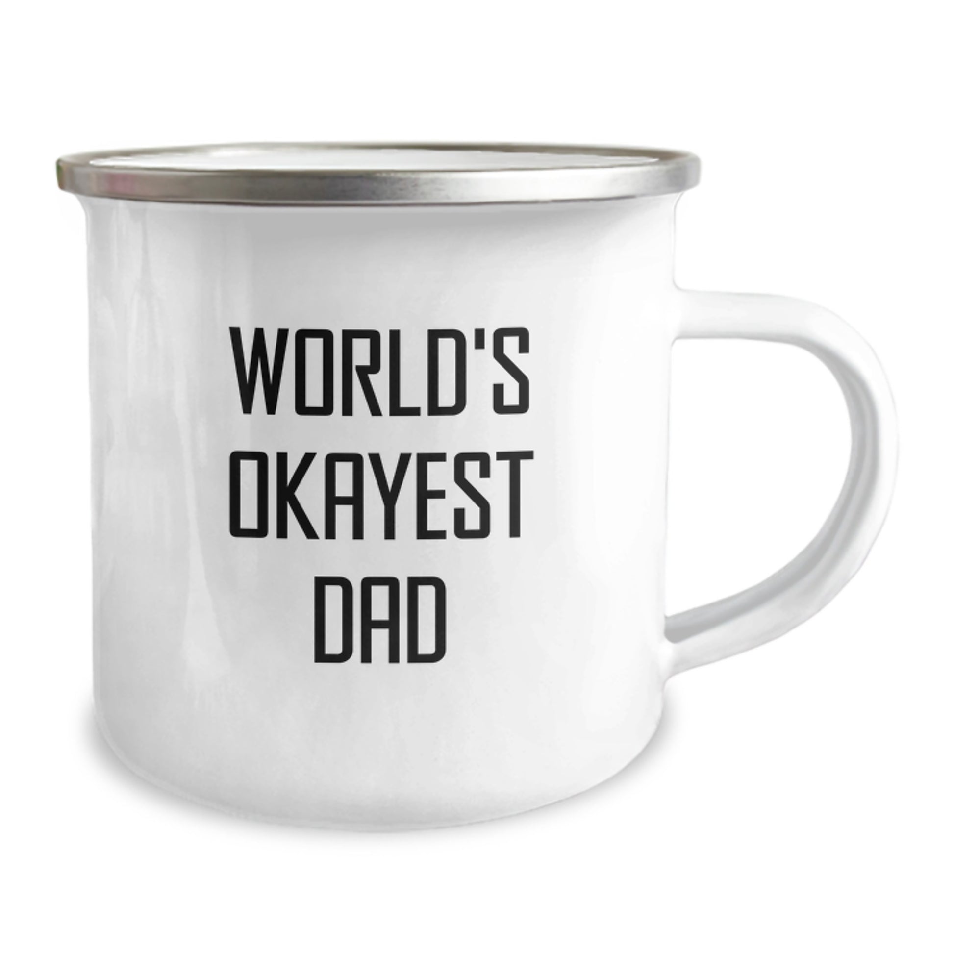 Funny Dad Gifts, World's Okayest Dad Camping Mug, Birthday Unique Presents from Family to Dad - Image 2