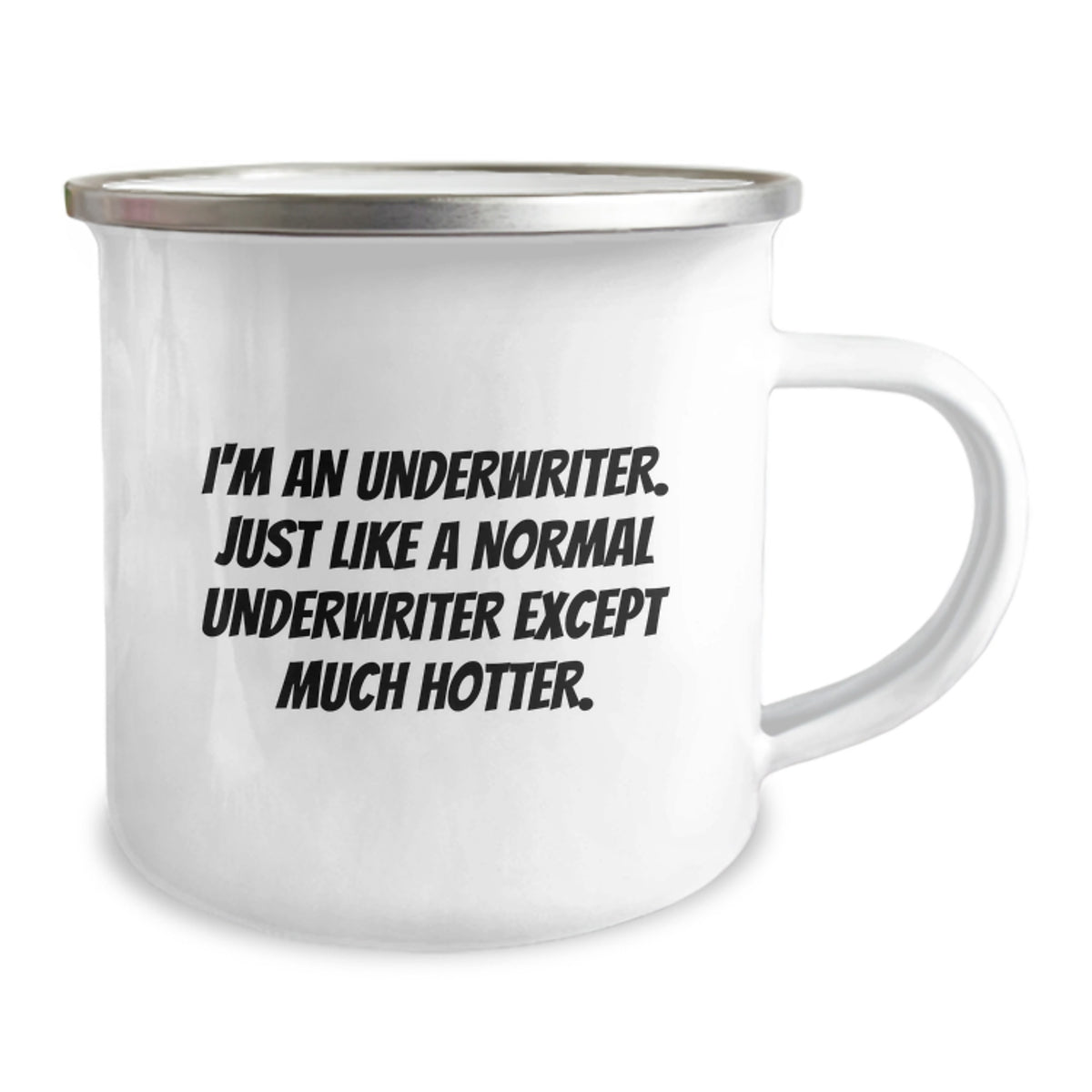 Funny Underwriter Gifts from Friends to Graduation Unique Gifts for Underwriter - I'm An Underwriter. Just Like A Normal Underwriter Except Much Hotter. Camping Mug - Image 2