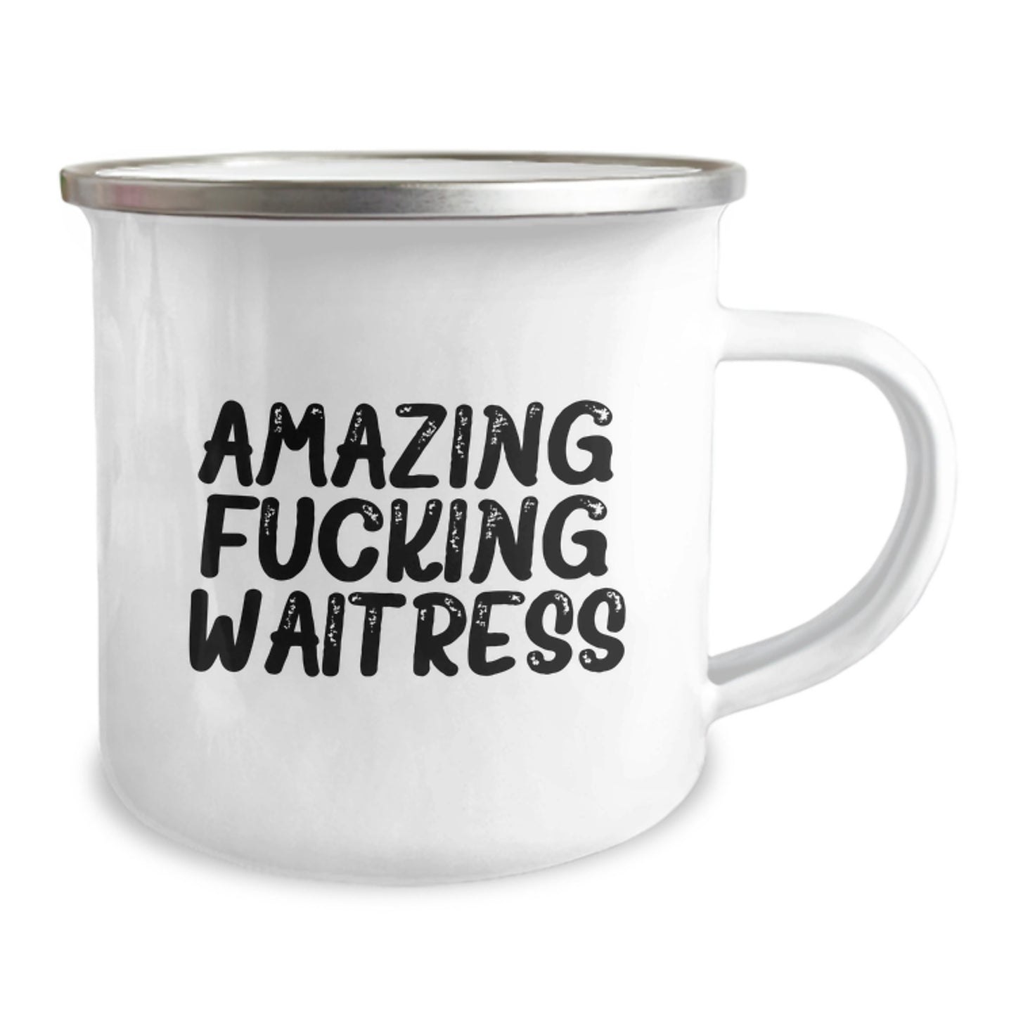 Funny Waitress Gifts from Friends, Amazing F--king Waitress Christmas Unique Mugs for Waitress, Funny Camping Mug for Waitress Lover - Image 2
