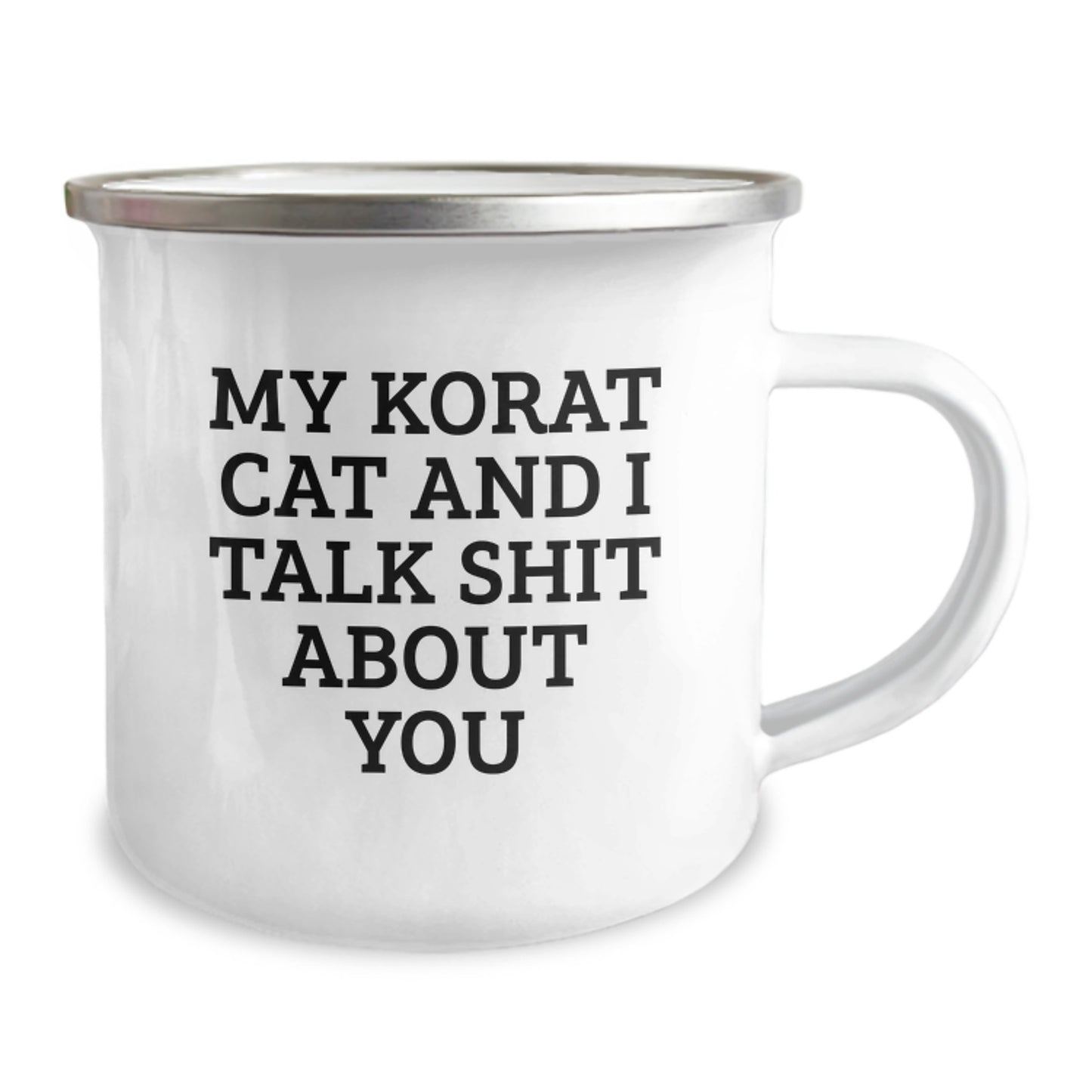Korat Cat Lovers' Funny Camping Mug Gift for Friends, Funny Birthday Unique Gifts, Gifts from Korat Cat Enthusiasts, Korat Cat Gifts for Family - Image 2