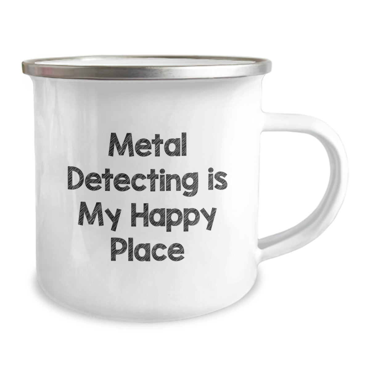 Funny Metal Detecting Camping Mug Gifts from Friends for Birthday - 'Metal Detecting Is My Happy Place' - Image 2