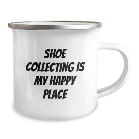Funny Shoe Collecting Gifts for Men Graduation Unique Mugs from Friends Camping Enthusiasts to Show Off Love for Shoe Collection, 'Shoe Collecting Is My Happy Place' - Image 2