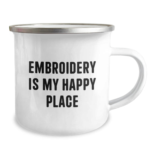 Embroidery Lover's Camping Mug - Inspirational Gifts for Friends, Family, and Coworkers from Mom, Dad, or Any Sender - Graduation Unique Gifts - Image 2