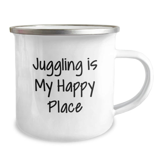 Funny Juggling Gifts for Men from Friends - Juggling Is My Happy Place Graduation Unique Mugs for Camping - Image 2