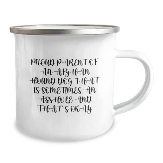 Funny Afghan Hound Dog Gifts for Proud Parents, Valentine's Unique Gifts from Friends to Family, Afghan Hound Dog Camping Mug - Image 2