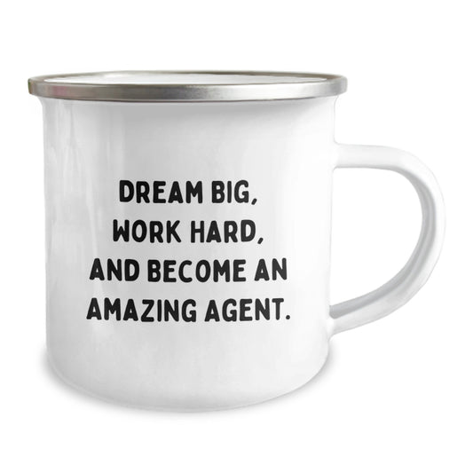 Gifts from Friends for Amazing Agents - Dream Big, Work Hard, and Become an Amazing Agent! - Inspirational Camping Mug for Birthday - Image 2