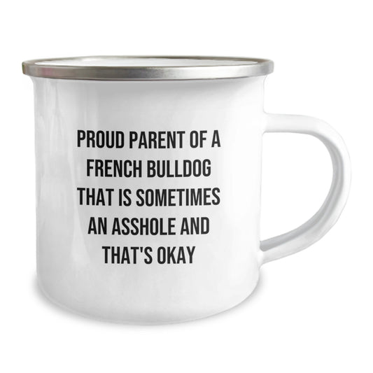 Funny French Bulldog Camping Mug Gifts from Men to Proud Parents on Father's Day Unique Gifts for Dog Lovers - Image 2
