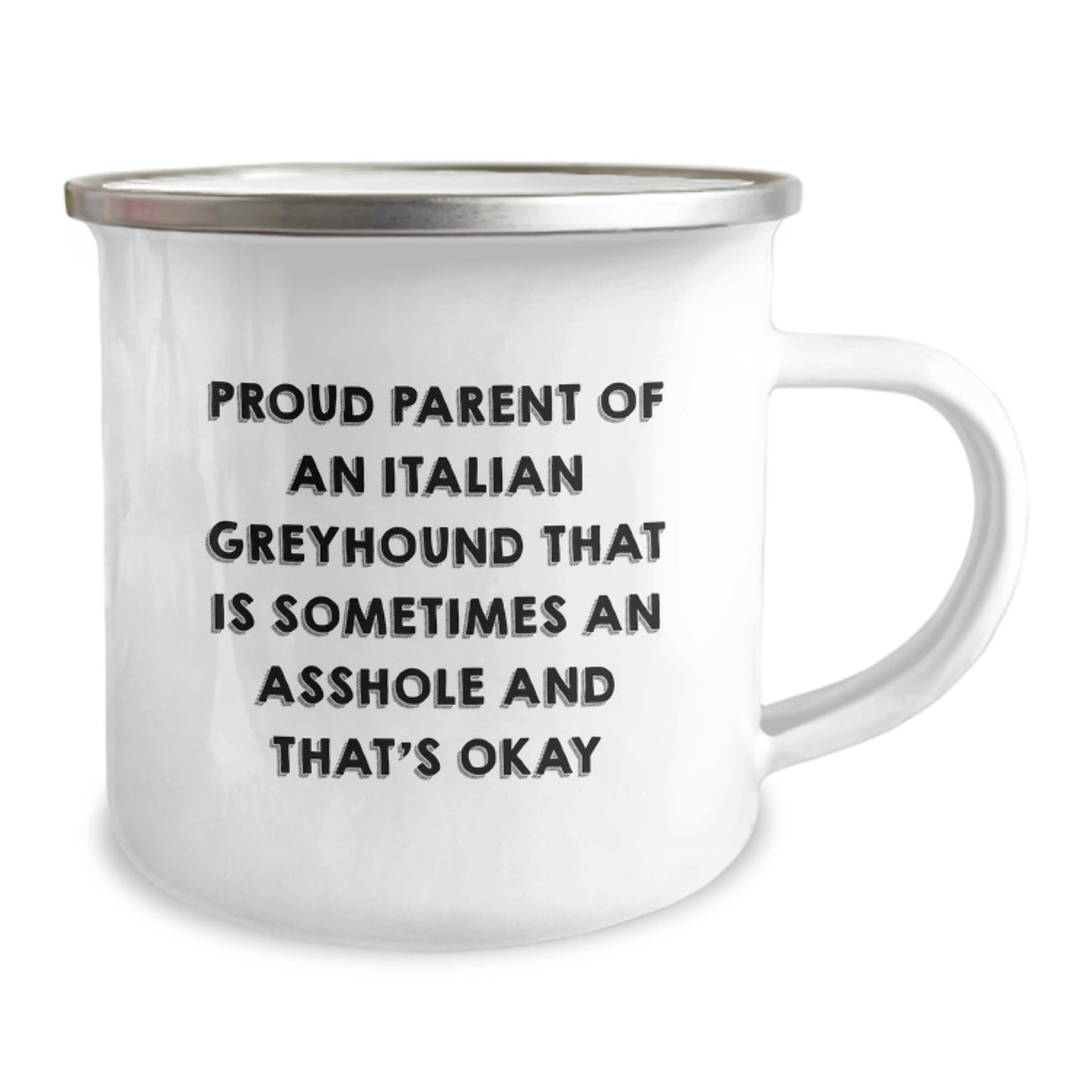Funny Italian Greyhound Dog Birthday Unique Gifts for Italian Greyhound Dog Lovers from Friends - Proud Parent Mug, Camping Mug - Image 2