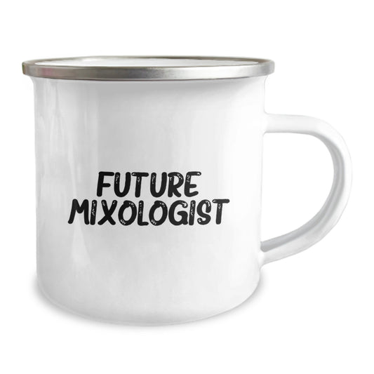 Funny Mixologist Gifts from Friends for Future Mixologists, Birthday Unique Camping Mug, 'The Future Mixologist is Brewing' - Image 2