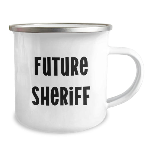 Funny Sheriff Future Sheriff Camping Mug Gifts from Family for Birthday Unique Sheriff Gifts - Image 2