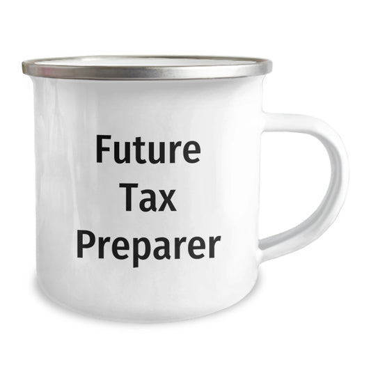 Funny Tax Preparer Gifts from Friends, Birthday Unique Gifts for Future Tax Preparer Camping Mug, 12 oz Stainless Steel with Enamel Finish, Gifts for Tax Preparer - Image 2