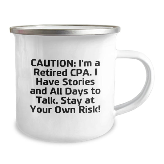 CPA Camping Mug, Funny Quote, Birthday Unique Gifts from Friends for CPA, 12 oz Stainless Steel - Image 2