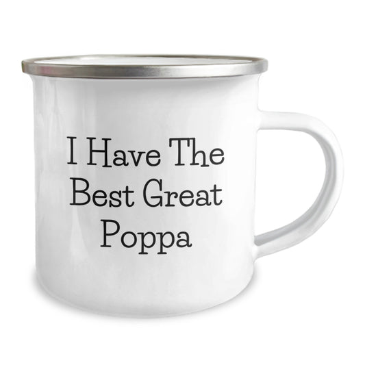 Funny Poppa Gifts, Camping Mug, I Have The Best Great Poppa Quote, Ideal Gift for Men Mom's Day - Image 2
