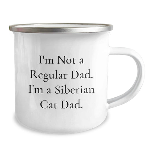 Siberian Cat Dad Gifts, Funny Camping Mug for Birthday, 'I'm Not A Regular Dad. I'm A Siberian Cat Dad.' - Gifts from Men to Friends, Family - Image 2
