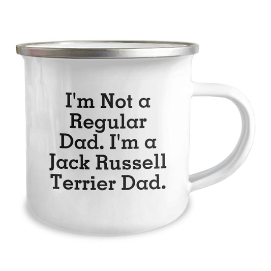 Funny Jack Russell Terrier Dad Gifts for Men from Friends, Unique Camping Mug for Birthday - Image 2