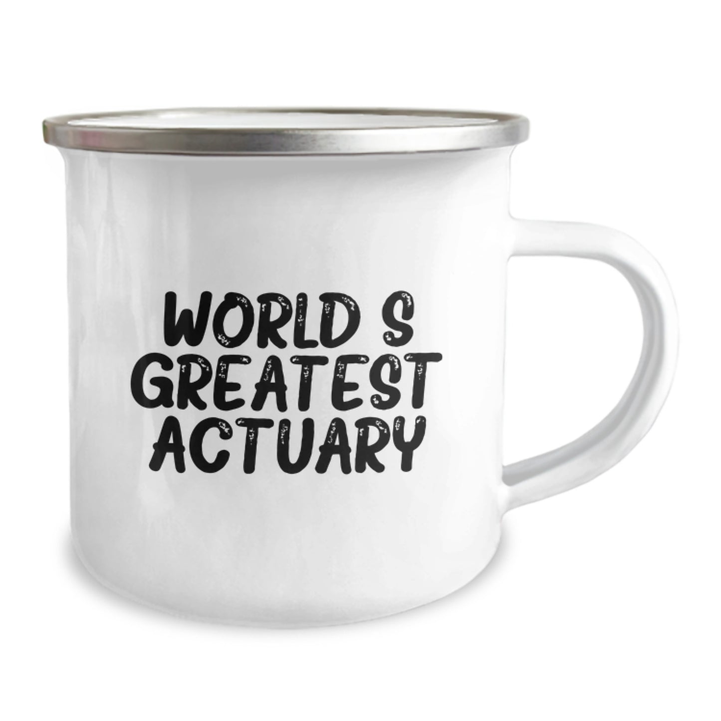 Funny Actuary Gifts from Friends, Gifts for Actuary Men, World's Greatest Actuary Camping Mug - Image 2