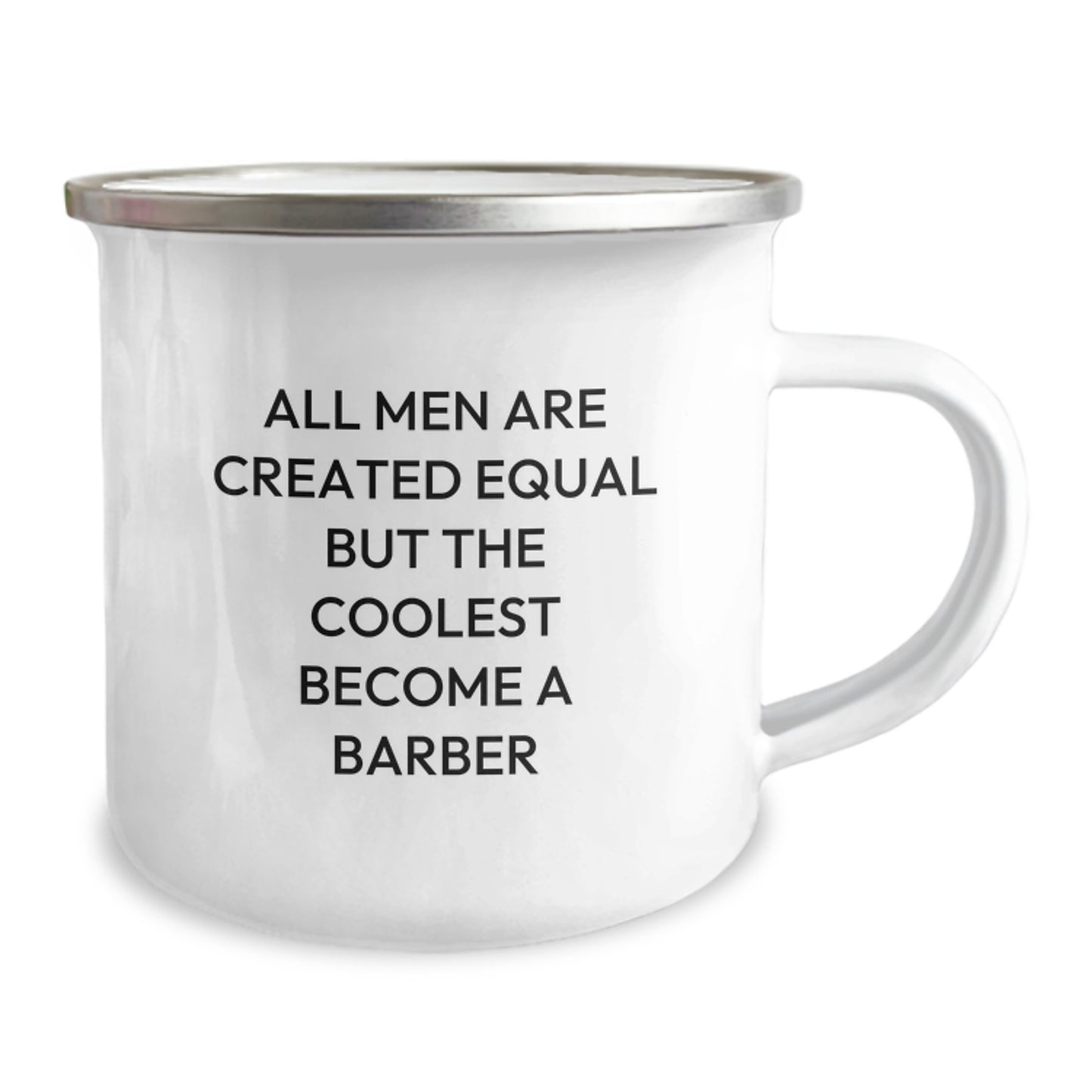 Barber Keepsake Camping Mug for Him Birthday Gift 12oz Stainless Steel - Image 2