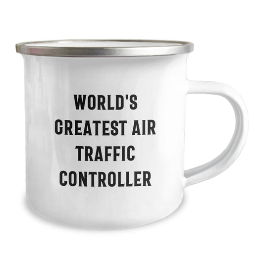 Funny World's Greatest Air Traffic Controller Gifts for Dad - Camping Mug for Air Traffic Controller Enthusiasts, Ideal Gift from Men to Father on Father's Day - Image 2