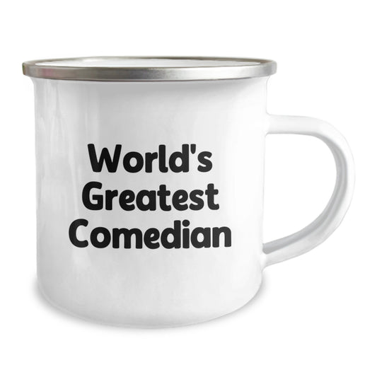 Funny Quotes Comedian Gifts from Friends, Graduation Unique Gifts for Comedian Men, World's Greatest Comedian Camping Mug - Image 2