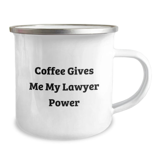 Funny Lawyer Gifts from Friends and Family - Coffee Gives Me Lawyer Power Christmas Unique - Image 2
