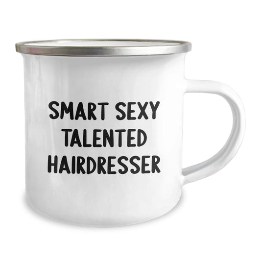 Funny Hairdresser Gifts from Friends, Christmas Unique Gifts for Hairdresser Lover, Smart Sexy Talented Mug - Image 2