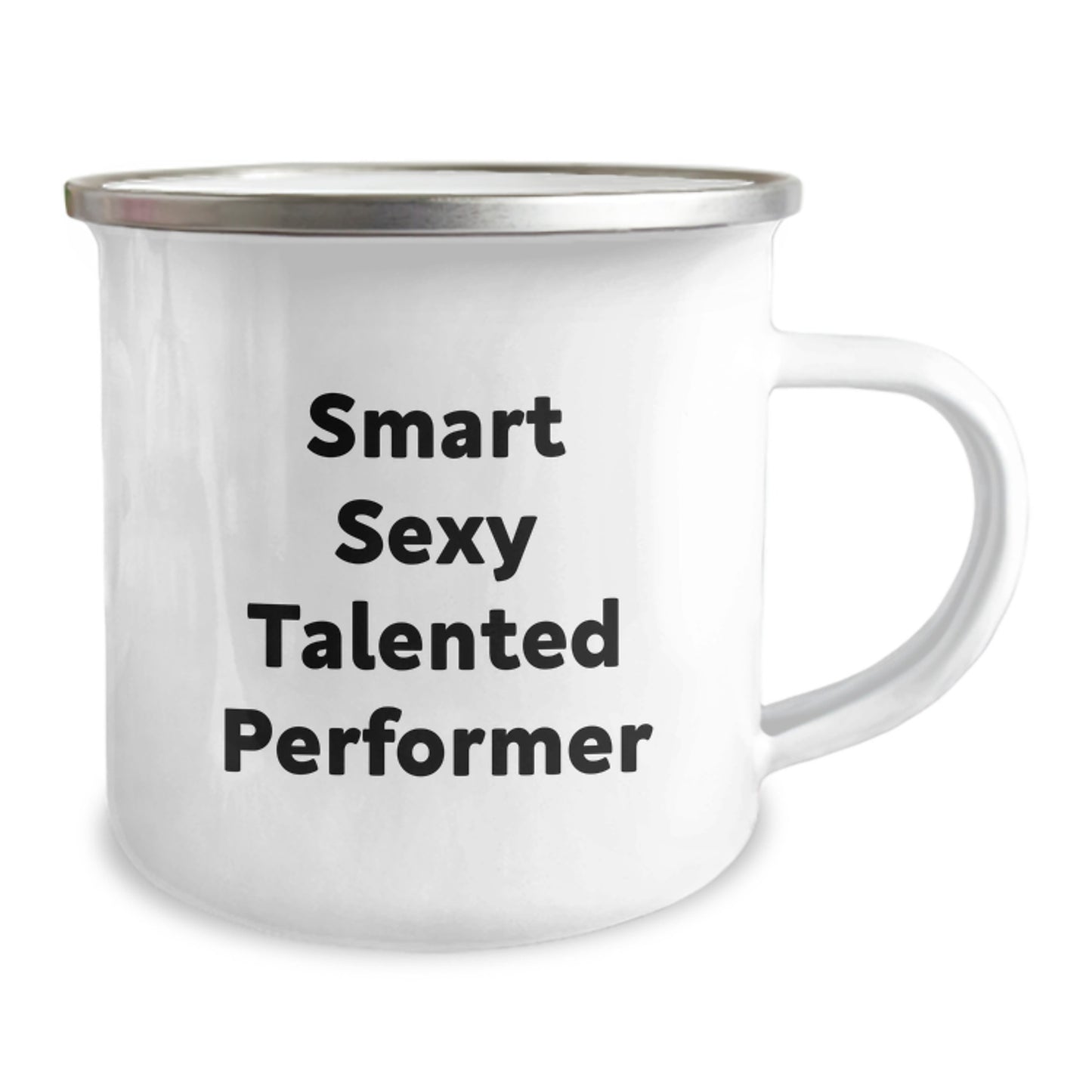 Smart Sexy Talented Performer Gifts for Men - Funny Camping Mug for Graduation - Gifts from Friends - 12 oz Stainless Steel Mug - Image 2