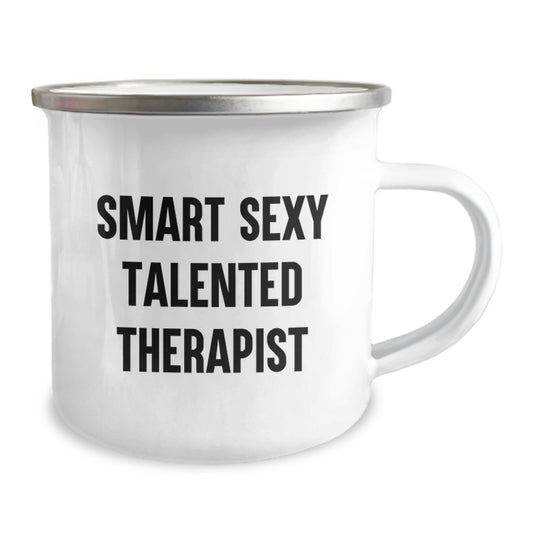 Gifts from Friends for the Smart Sexy Talented Therapist, Birthday Unique Gifts, Funny Camping Mug for Her Him Men Women Coworkers Family - Image 2
